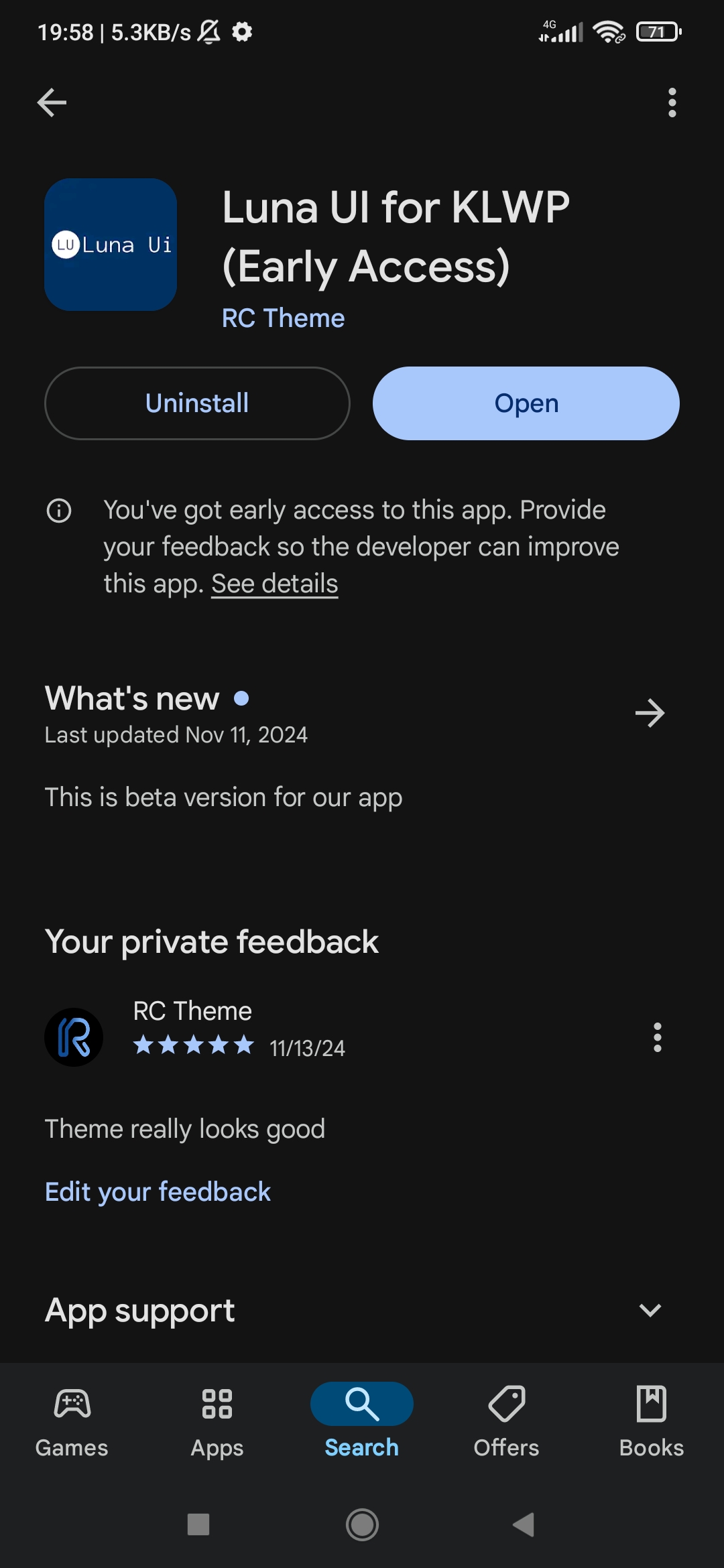 Luna UI on Google Play Store